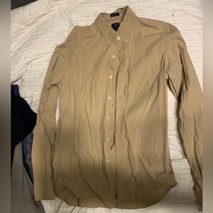 J. Crew Men's Khaki Button-Down Shirt